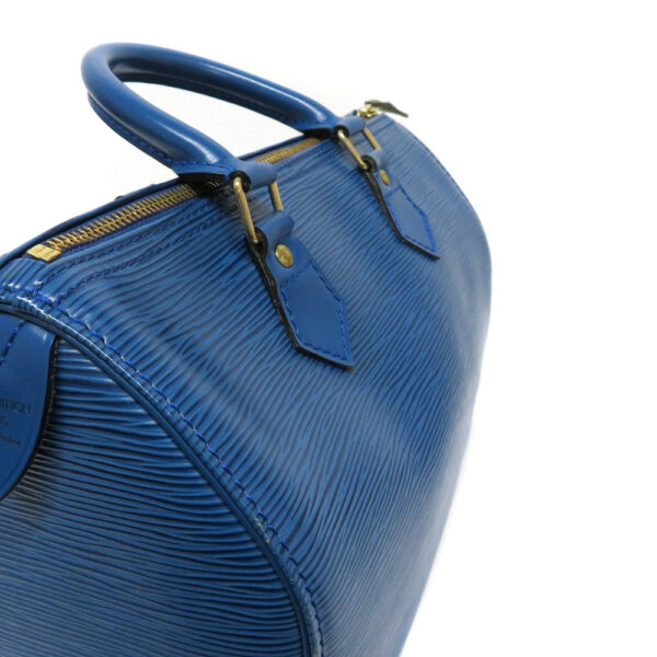 h2107687 14 Louis Vuitton Speedy 25 Epi Handbag Toledo Blue