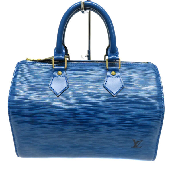 h2107687 2 Louis Vuitton Speedy 25 Epi Handbag Toledo Blue