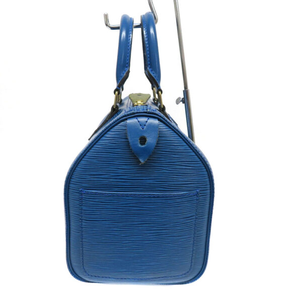 h2107687 3 Louis Vuitton Speedy 25 Epi Handbag Toledo Blue