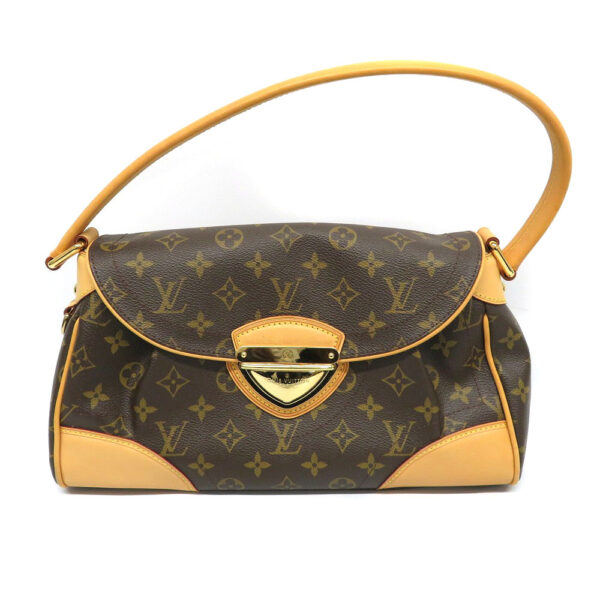 h2201022 1 Louis Vuitton Beverly MM Monogram Shoulder Bag Brown