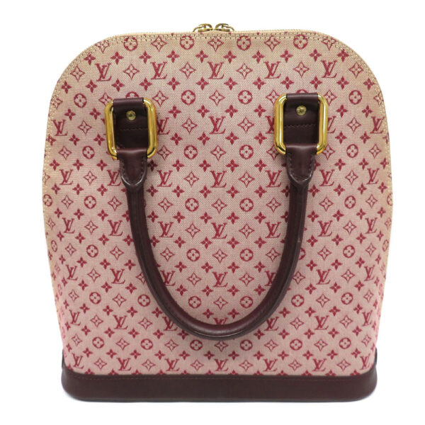 h2201805 2 Louis Vuitton Alma Monogram Mini Handbag Slise Cherry Red