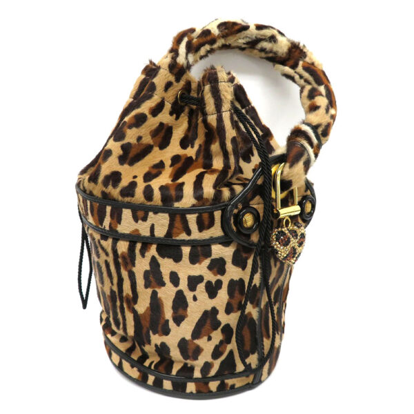 h2202266 1 Fendi Drawstring Bag Haraco Leather Leopard Pattern