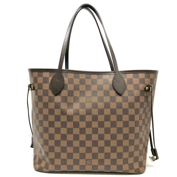 h2202908 1 Louis Vuitton Neverfull MM Damier Ebene Tote Bag Brown