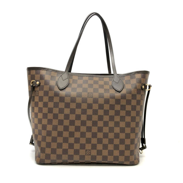 h2202908 3 Louis Vuitton Neverfull MM Damier Ebene Tote Bag Brown