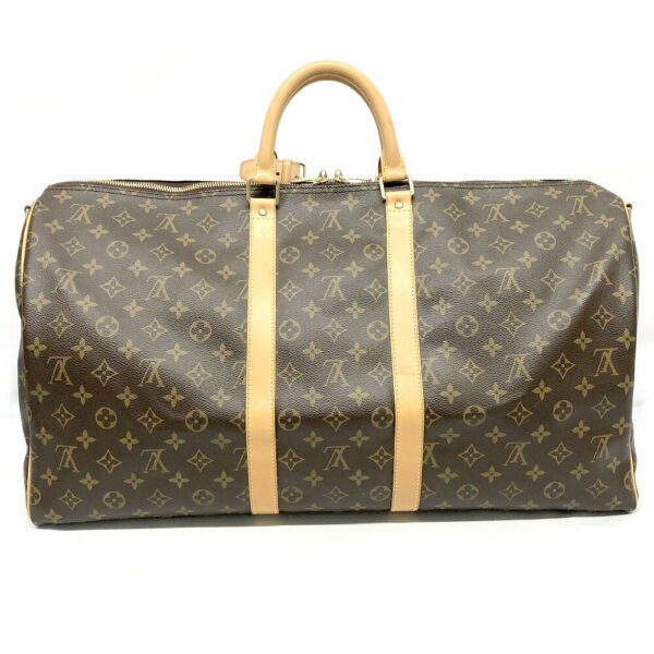 h2203265 1 Louis Vuitton Keepall Bandouliere 55 Monogram Bag Brown