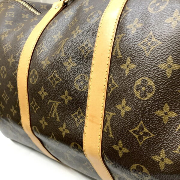 h2203265 15 Louis Vuitton Keepall Bandouliere 55 Monogram Bag Brown