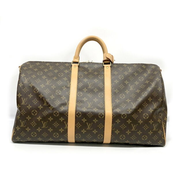 h2203265 3 Louis Vuitton Keepall Bandouliere 55 Monogram Bag Brown