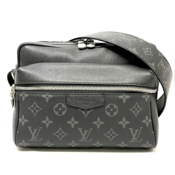 h2203436 1 Louis Vuitton Outdoor Messenger PM Monogram Taigarama Black