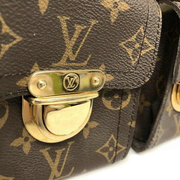 h2203860 14 Louis Vuitton Manhattan PM Monogram Handbag Brown