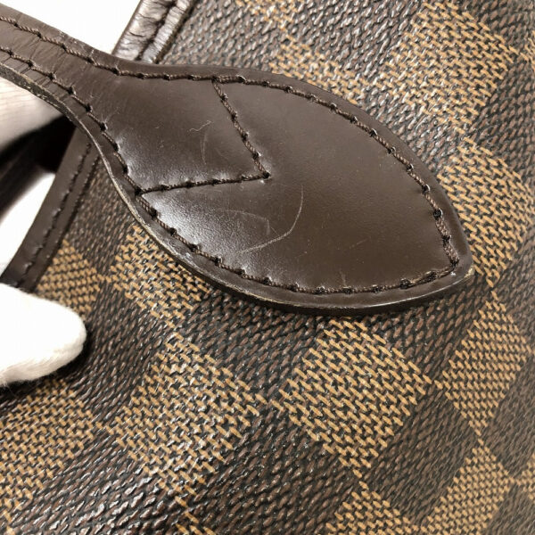 h2204377 15 Louis Vuitton Neverfull MM Damier Ebene Tote Bag Brown