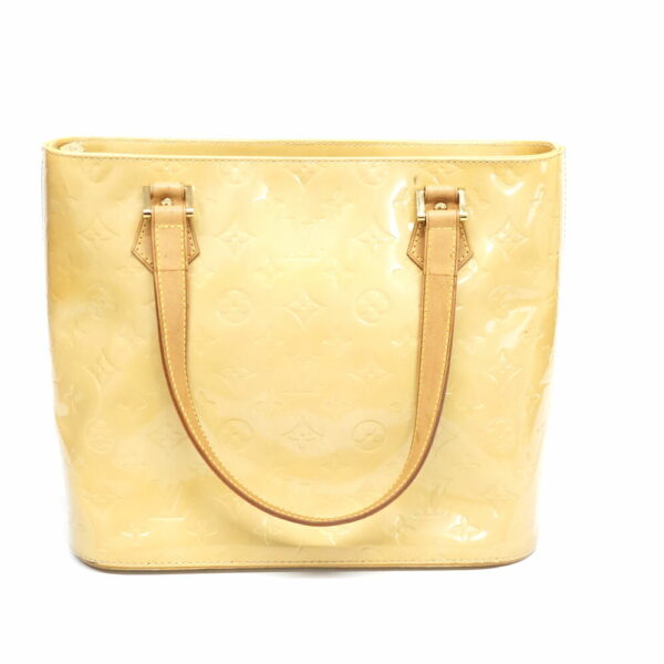 h220462 1 Louis Vuitton Houston Handbag Monogram Vernis Beige Yellow