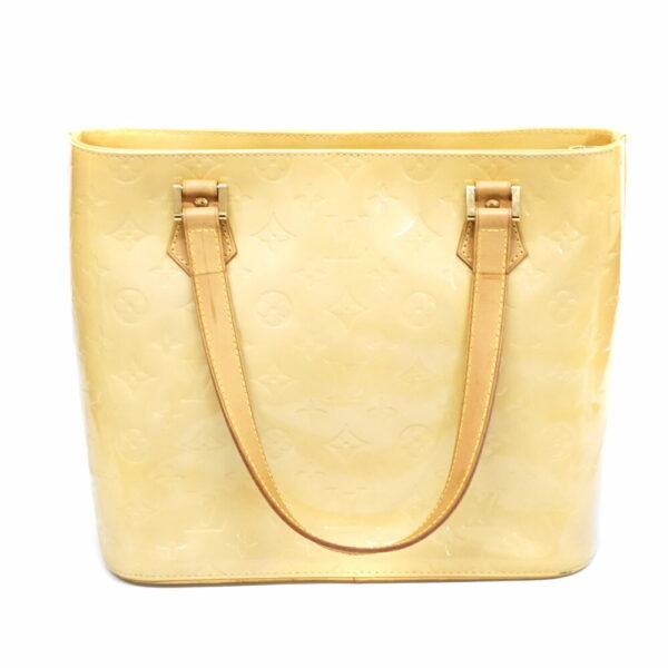 h220462 2 Louis Vuitton Houston Handbag Monogram Vernis Beige Yellow