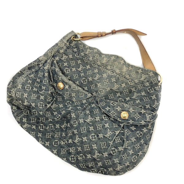 h2205001 15 Louis Vuitton Daily GM Monogram Denim Handbag Navy