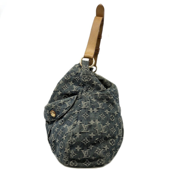 h2205001 2 Louis Vuitton Daily GM Monogram Denim Handbag Navy