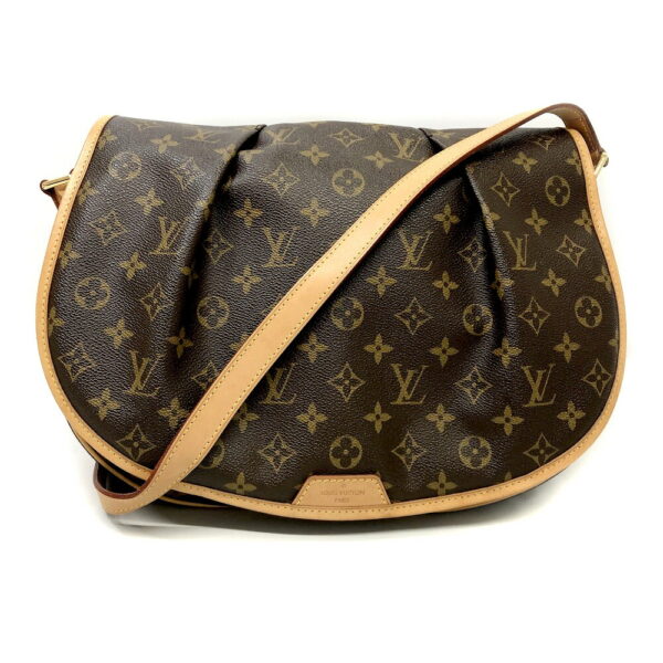 h2205785 1 Louis Vuitton Menilmontant MM Monogram Shoulder Bag Brown