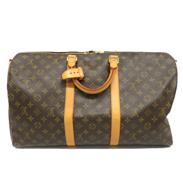 h2206535 2 Louis Vuitton Keepall Bandouliere 50 Monogram Bag Brown