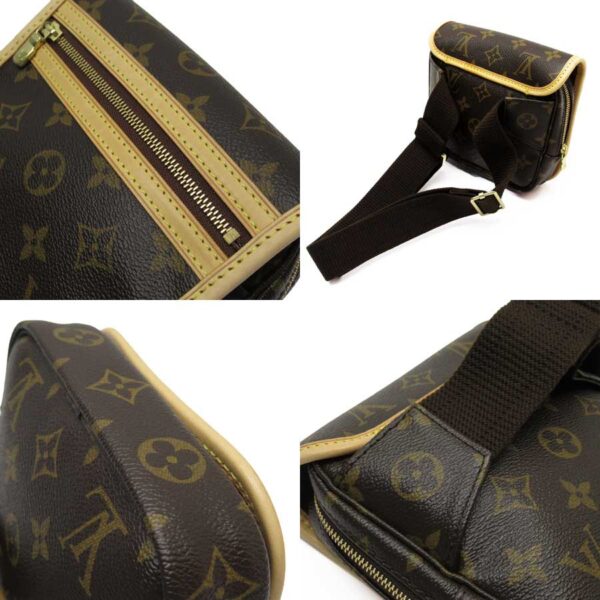 h24018e 1 Louis Vuitton Waist Pouch Monogram Canvas Waist Bag Brown