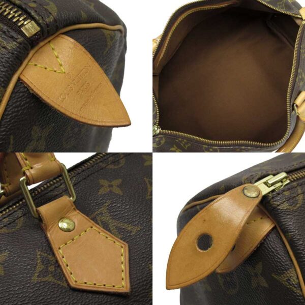 h24024a 2 Louis Vuitton Speedy 35 Monogram Canvas Bag Brown