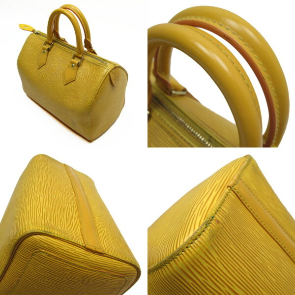 h24025a 1 Louis Vuitton Speedy 25 Epi Leather Bag Yellow