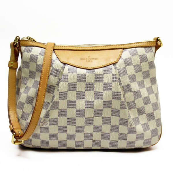 h24037a Louis Vuitton Syracuse PM Damier Azur Crossbody Bag White