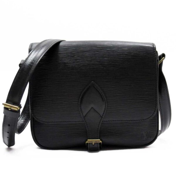 h24100a Louis Vuitton Cartesiere Epi Leather Crossbody Bag Black