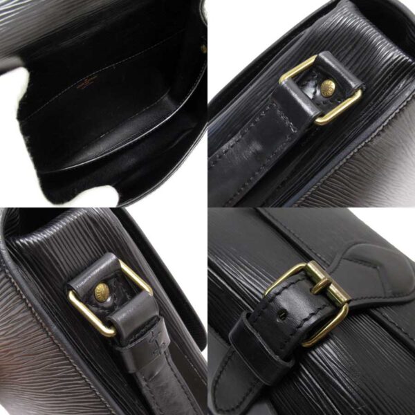 h24100a 2 Louis Vuitton Cartesiere Epi Leather Crossbody Bag Black