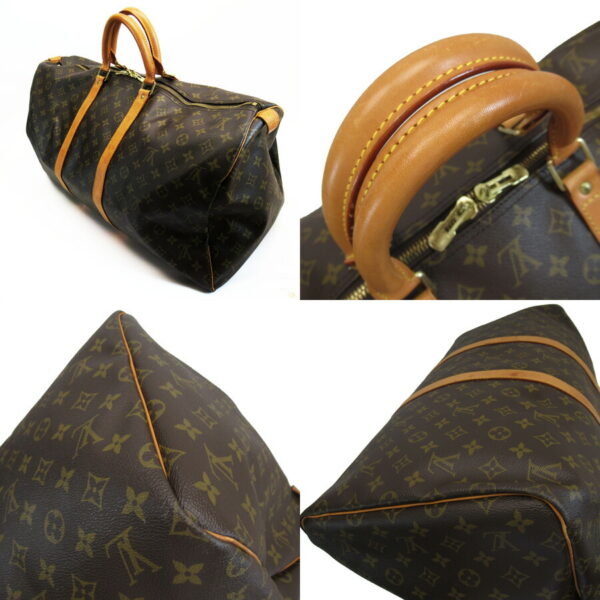 h24284b 1 Louis Vuitton Keepall 55 Monogram Canvas Bag Brown