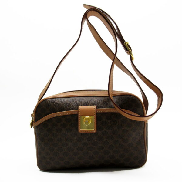 h24399a Celine Crossbody Bag Leather Macadam Brown