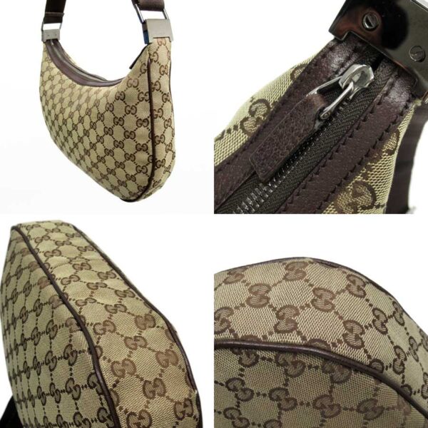 h24639a 1 Gucci GG Crossbody Shoulder Bag Canvas Leather Bag Beige Brown