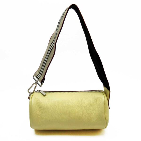 h24643f Burberry Mini Leather Shoulder Bag Yellow Beige