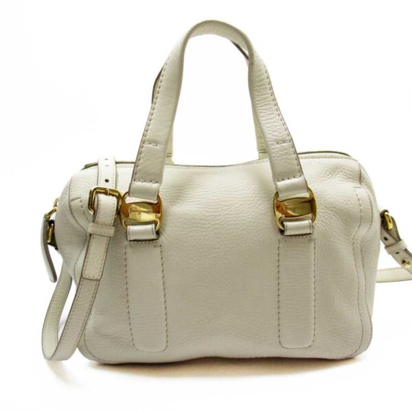 h24746d Salvatore Ferragamo Vara Leather 2Way Bag White