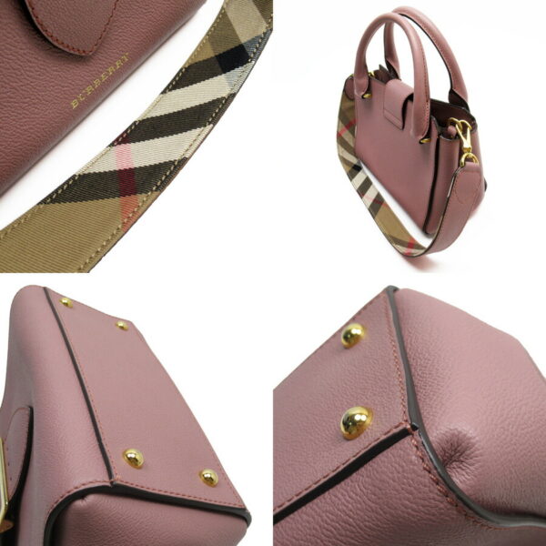 h24780a 1 Burberry 2Way Leather Shoulder Bag Pink