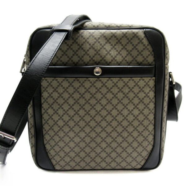 h24860a Gucci Diamante Crossbody Shoulder Bag Leather Bag Beige Black