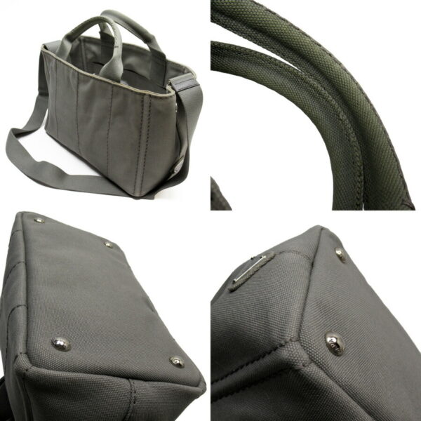 h24868d 1 Prada Canvas 2Way Bag Gray