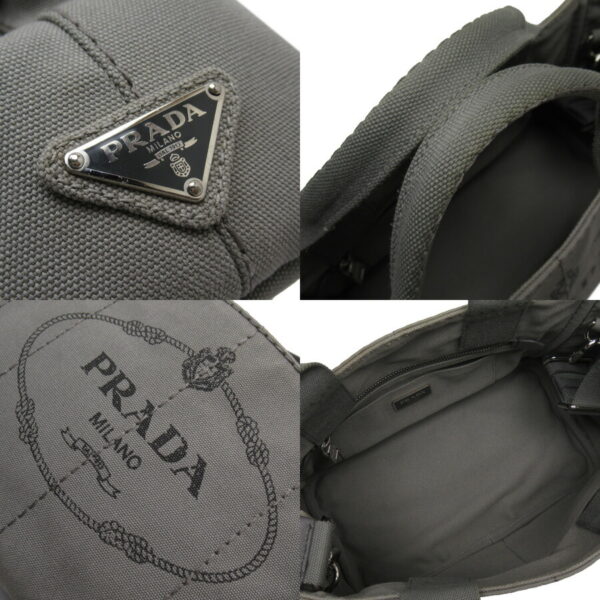 h24868d 2 Prada Canvas 2Way Bag Gray