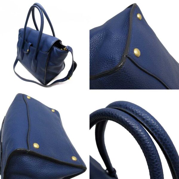 h24878a 1 Prada Leather 2Way Bag Blue