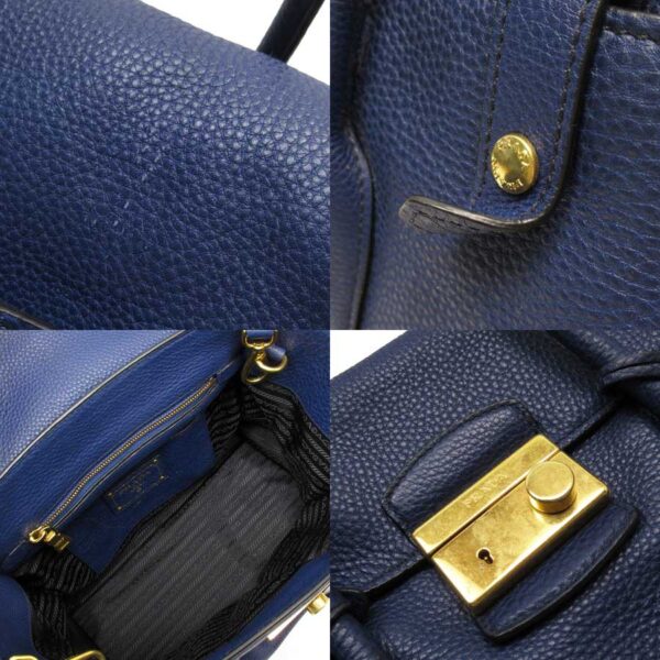 h24878a 2 Prada Leather 2Way Bag Blue