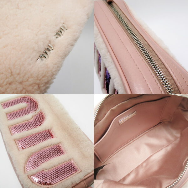 h24952a 2 Miu Miu Crossbody Shoulder Bag Leather Pink