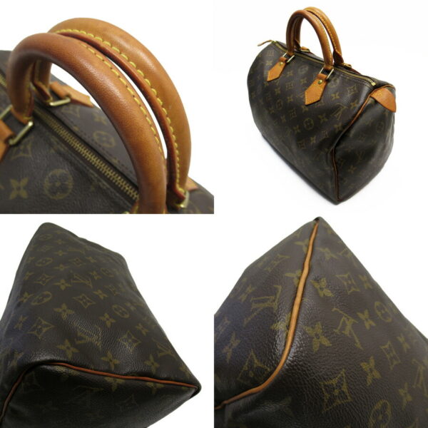 h25099a 1 Louis Vuitton Speedy 30 Monogram Canvas Bag Brown