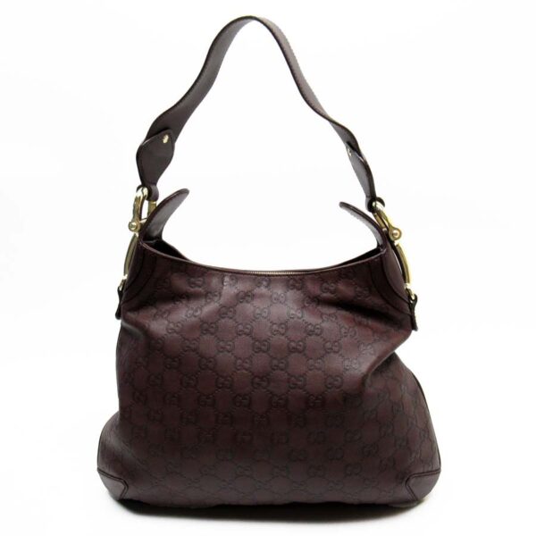 h25128a Gucci Guccisima Shoulder Bag Leather Bag Brown