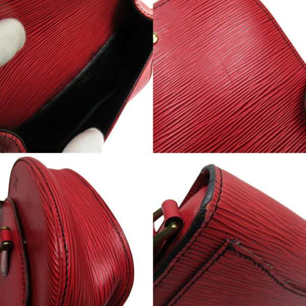 h25191a 1 Louis Vuitton Saint Cloud Epi Leather Crossbody Bag Red