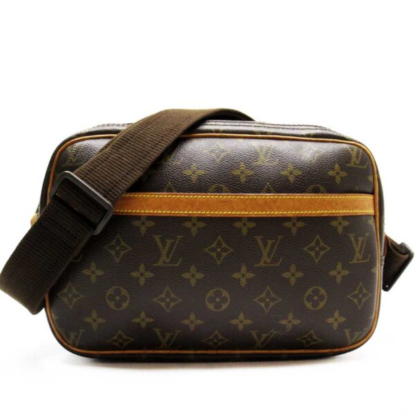 h26306e Louis Vuitton Reporter PM Monogram Canvas Crossbody Bag Brown