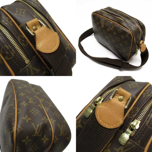 h26306e 1 Louis Vuitton Reporter PM Monogram Canvas Crossbody Bag Brown