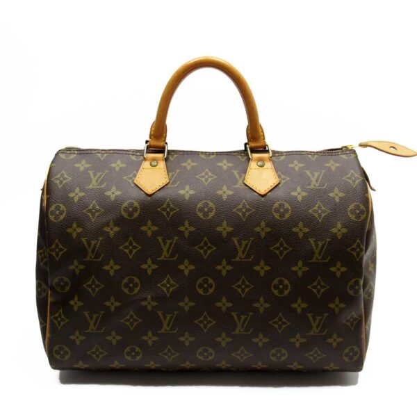 h26414a Louis Vuitton Speedy 35 Monogram Canvas Bag Brown