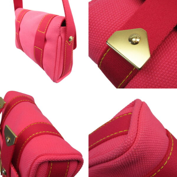 h26459f 1 Louis Vuitton Sac Mule Antigua Canvas Shoulder Bag Pink