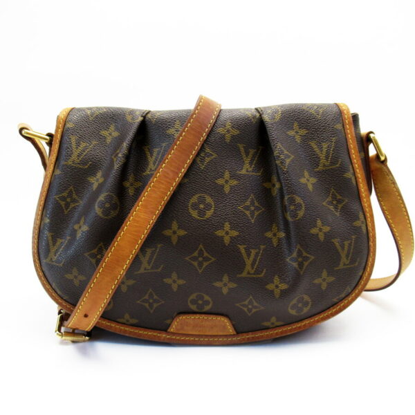 h26462a Louis Vuitton Menilmontan PM Monogram Canvas Crossbody Bag Brown