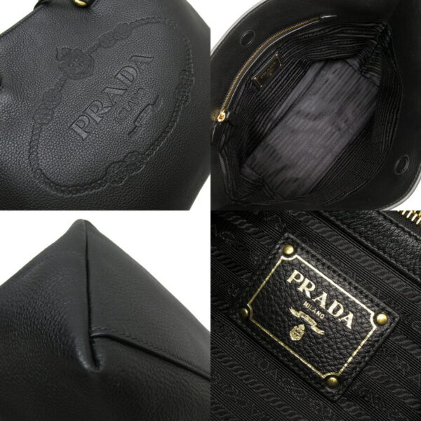 h26520a 2 Prada Leather Tote Bag Black