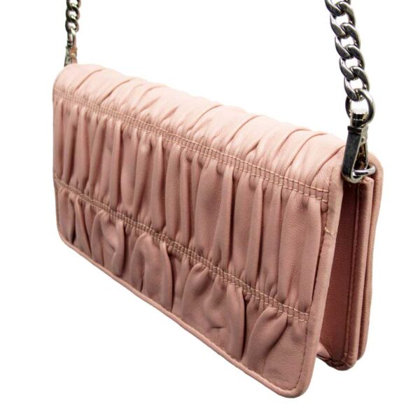 h26571a 1 Prada Leather Shoulder Wallet Pink