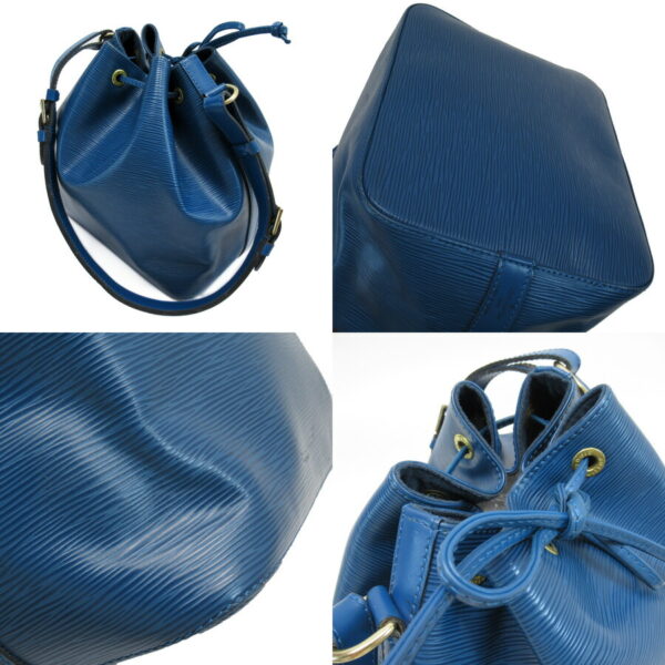 h26599a 1 Louis Vuitton Shoulder Bag Epi Petit Noe Toledo Blue Leather