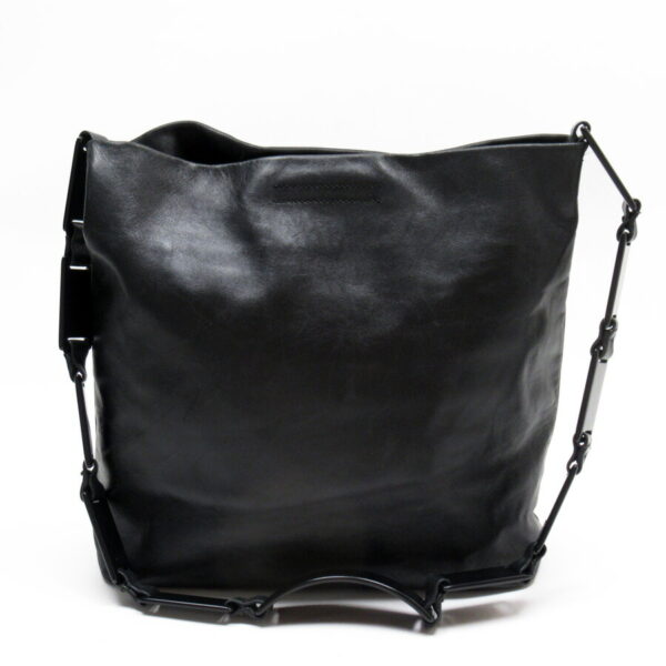 h26761a Prada Leather Shoulder Bag Black